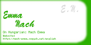 emma mach business card